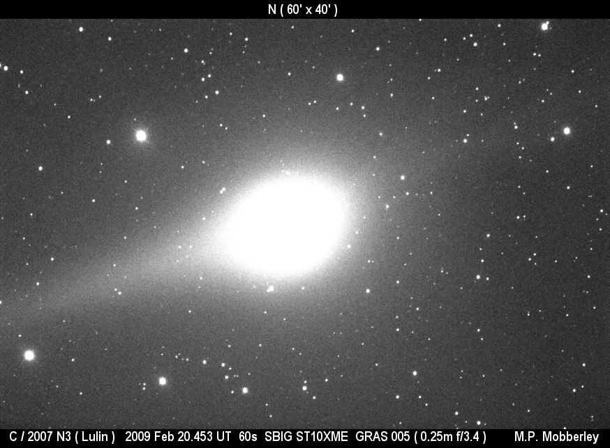 Image of comet Lulin on 2009 February 20