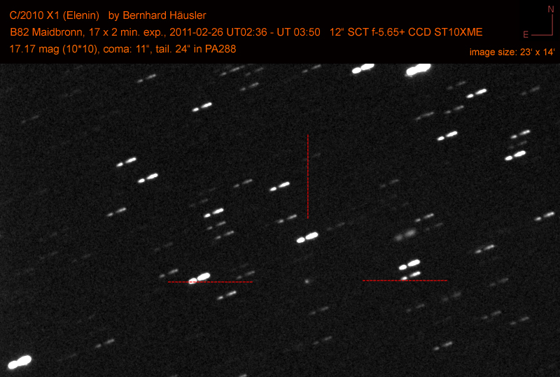 Image of comet Elenin on 2011 February 26