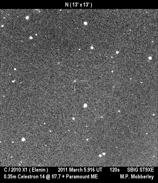 Image of comet Elenin on 2011 March 5