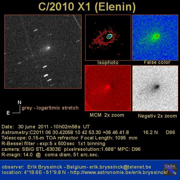 Image of comet Elenin on 2011 June 30