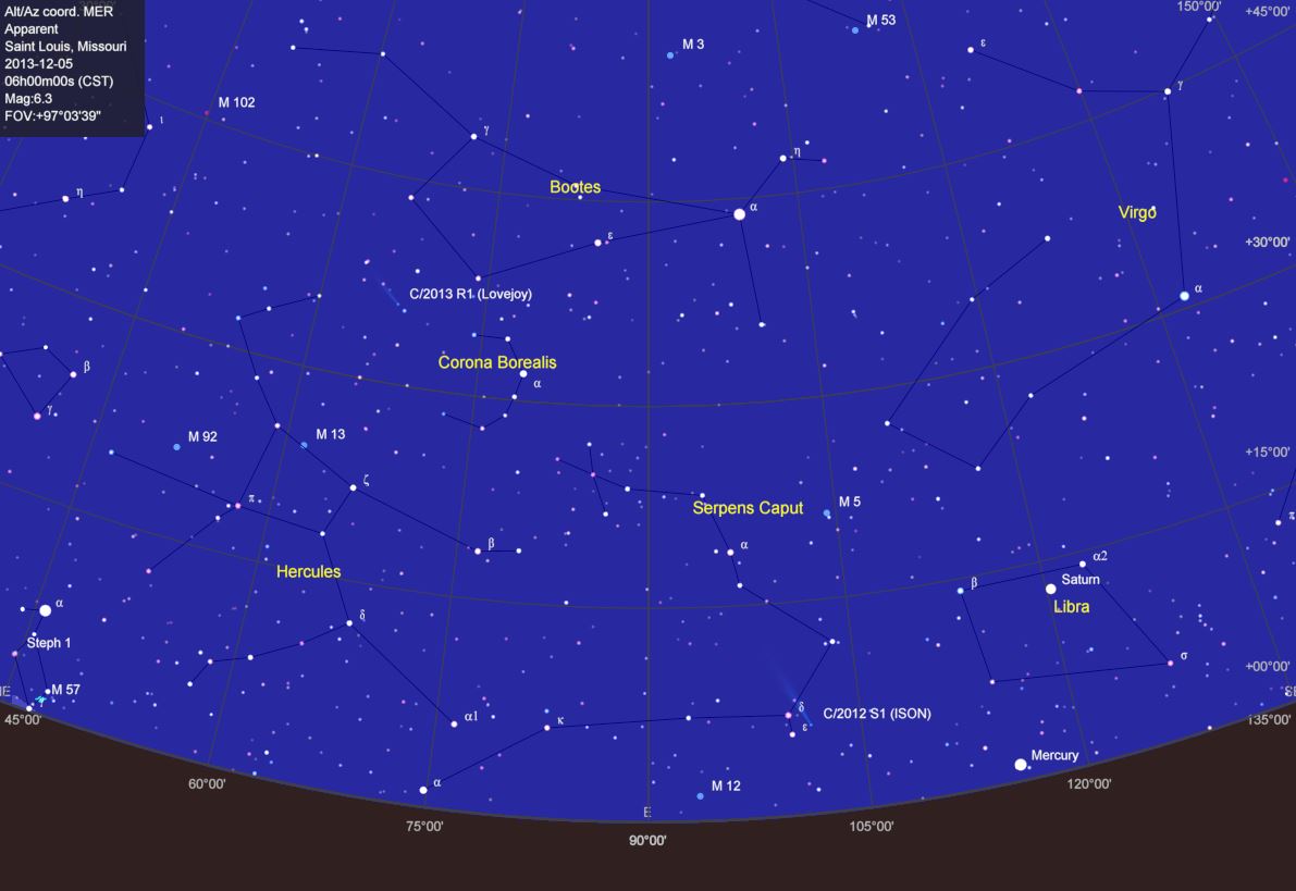 Image of comet ISON on 2013 December 5