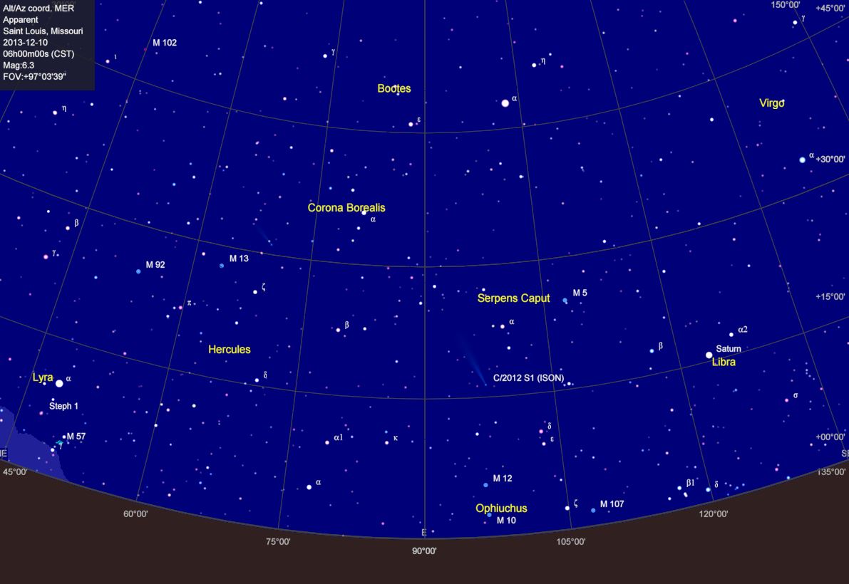 Image of comet ISON on 2013 December 10