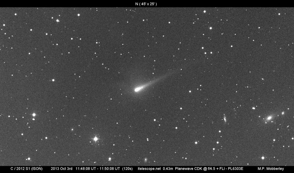 Image of comet ISON on 2013 October 3