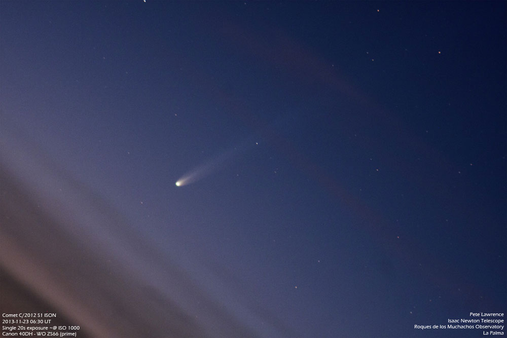 Image of comet ISON on 2013 November 23