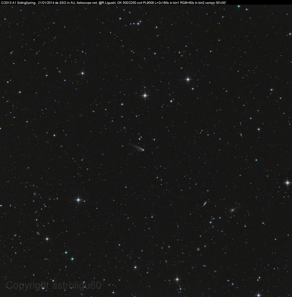 Image of comet Siding Spring on 2014 January 21