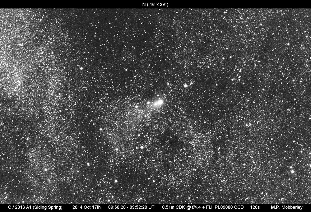 Image of comet Siding Spring on 2014 October 17