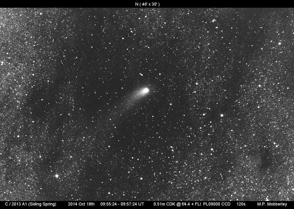 Image of comet Siding Spring on 2014 October 18