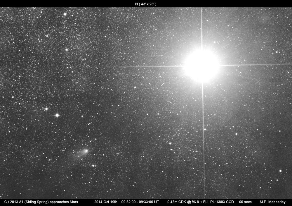 Image of comet Siding Spring on 2014 October 19