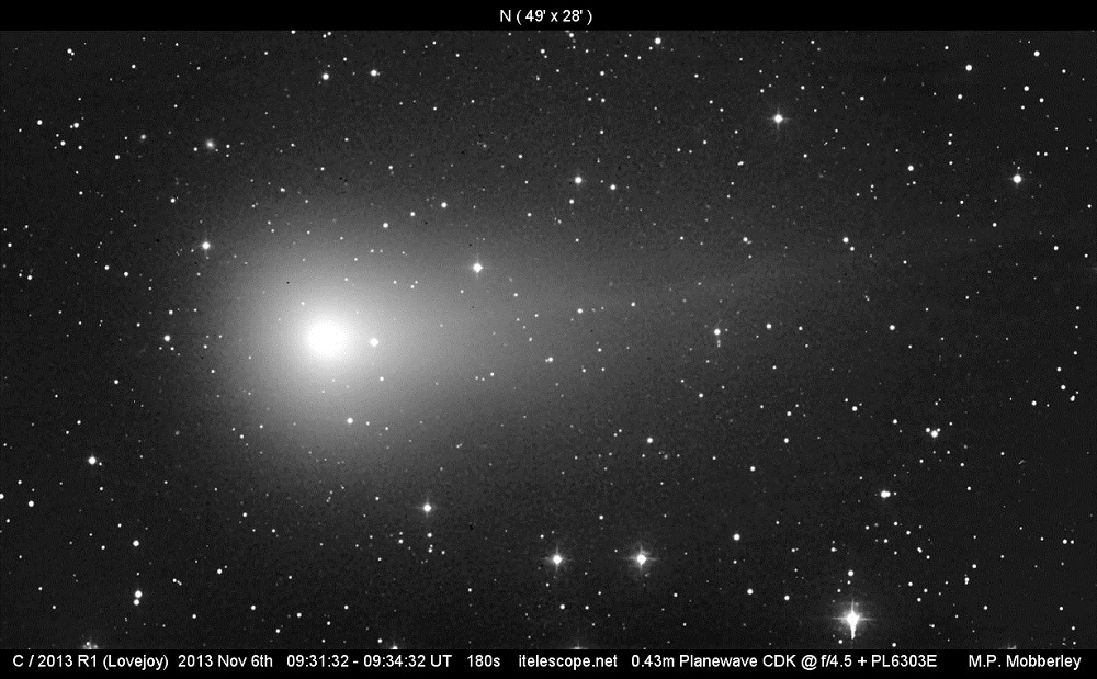 Image of comet Lovejoy on 2013 November 6