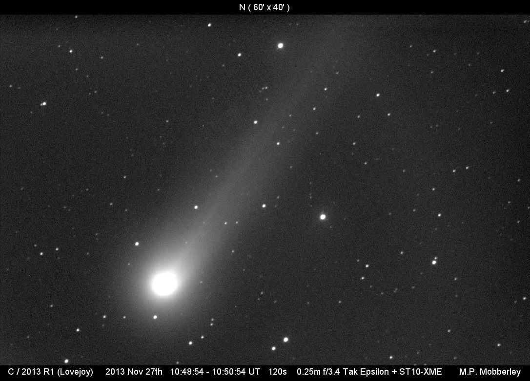 Image of comet Lovejoy on 2013 November 27