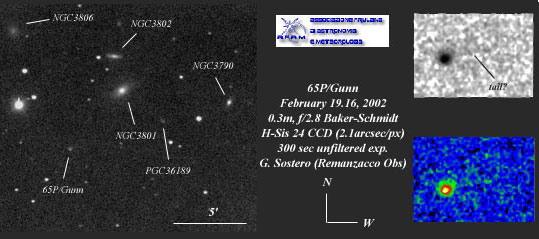 Giovanni Sostero image of 65P exposed on 2002 February 19