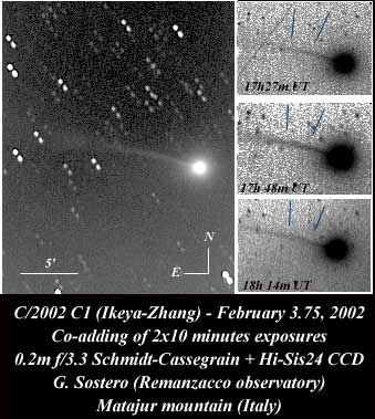 Giovanni Sostero photo of C/2002 C1 exposed on 2002 February 3