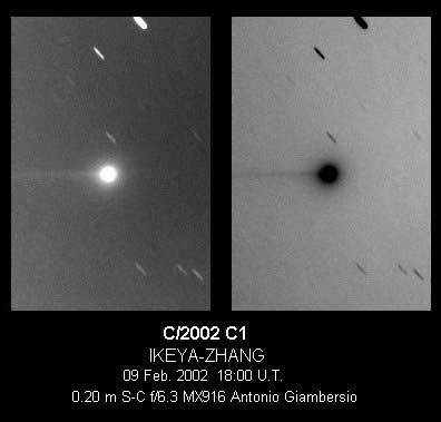 Antonio Giambersio photo of C/2002 C1 exposed on 2002 February 9