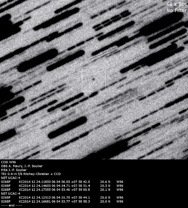J.-F. Soulier image of 268P exposed on 2014 December 24